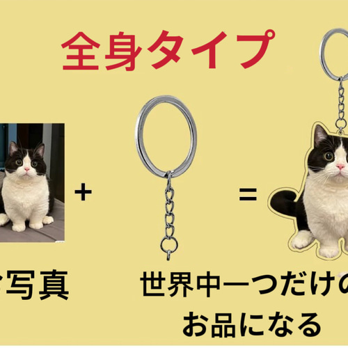 オーダーメイド ペット写真ストラップ・キーホルダ 愛犬・愛猫
