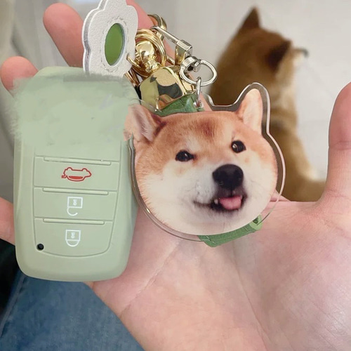 オーダーメイド ペット写真ストラップ・キーホルダ 愛犬・愛猫・動物