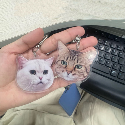 オーダーメイド ペット写真ストラップ・キーホルダ 愛犬・愛猫・動物