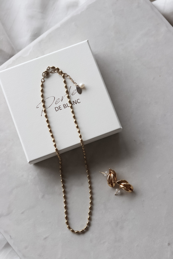 Knot  gold  14kgfピアス｜イヤリング｜アレルギー対応 10枚目の画像