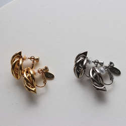 Knot  gold  14kgfピアス｜イヤリング｜アレルギー対応 8枚目の画像