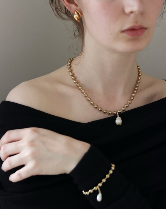 Knot  gold  14kgfピアス｜イヤリング｜アレルギー対応 4枚目の画像
