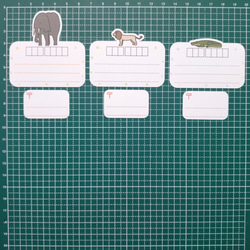 【送料無料】とびだし動物　宛名シール1　セットA+B+C　9種類54セット 6枚目の画像
