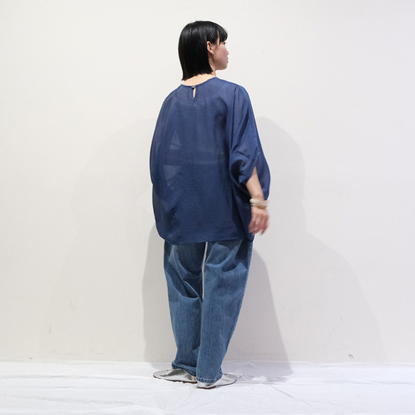 ⭐20％OFF⭐シアーローン ドルマン ブラウス D252060 denicher デニシェ 4枚目の画像
