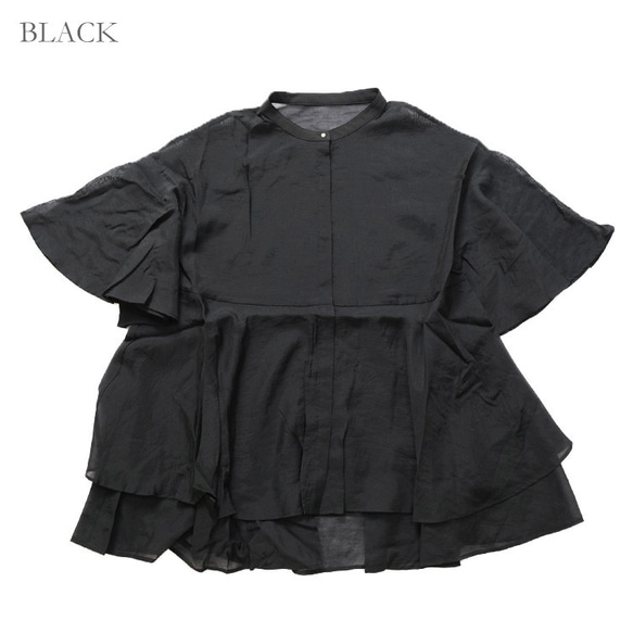 ⭐20％OFF⭐シアーローン ティアードブラウス D252059 denicher デニシェ 12枚目の画像
