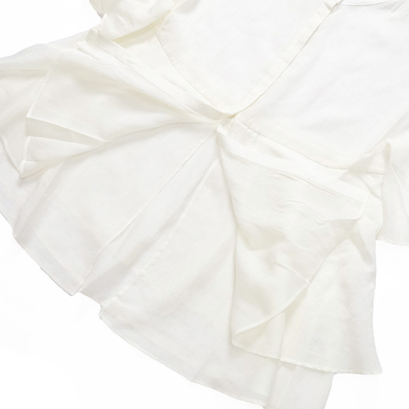 ⭐20％OFF⭐シアーローン ティアードブラウス D252059 denicher デニシェ 8枚目の画像