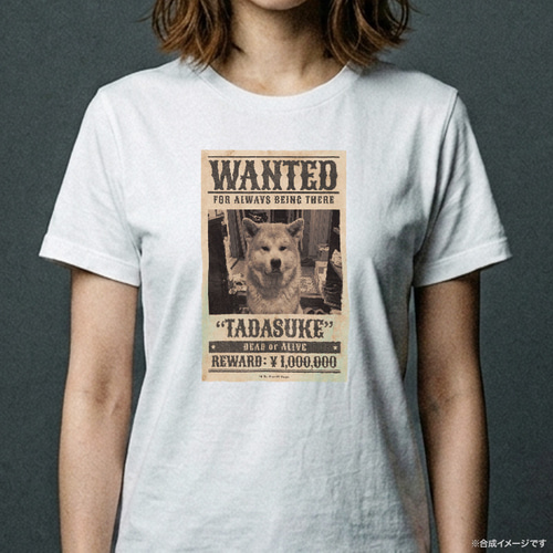 うちの子 WANTEDポスターTシャツ｜名前入り・写真1枚・カスタム