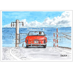 透明水彩画原画一点物〜自由にどこまでも 透明水彩画原画一点物〜自由にどこまでも