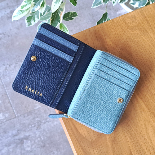 メゾンドフルール　財布　新品　未使用　未開封　二つ折り財布　ブルー　青　水色 Maison de FLEUR - メゾンドフルール 財布 新品 未使用 未開封 二