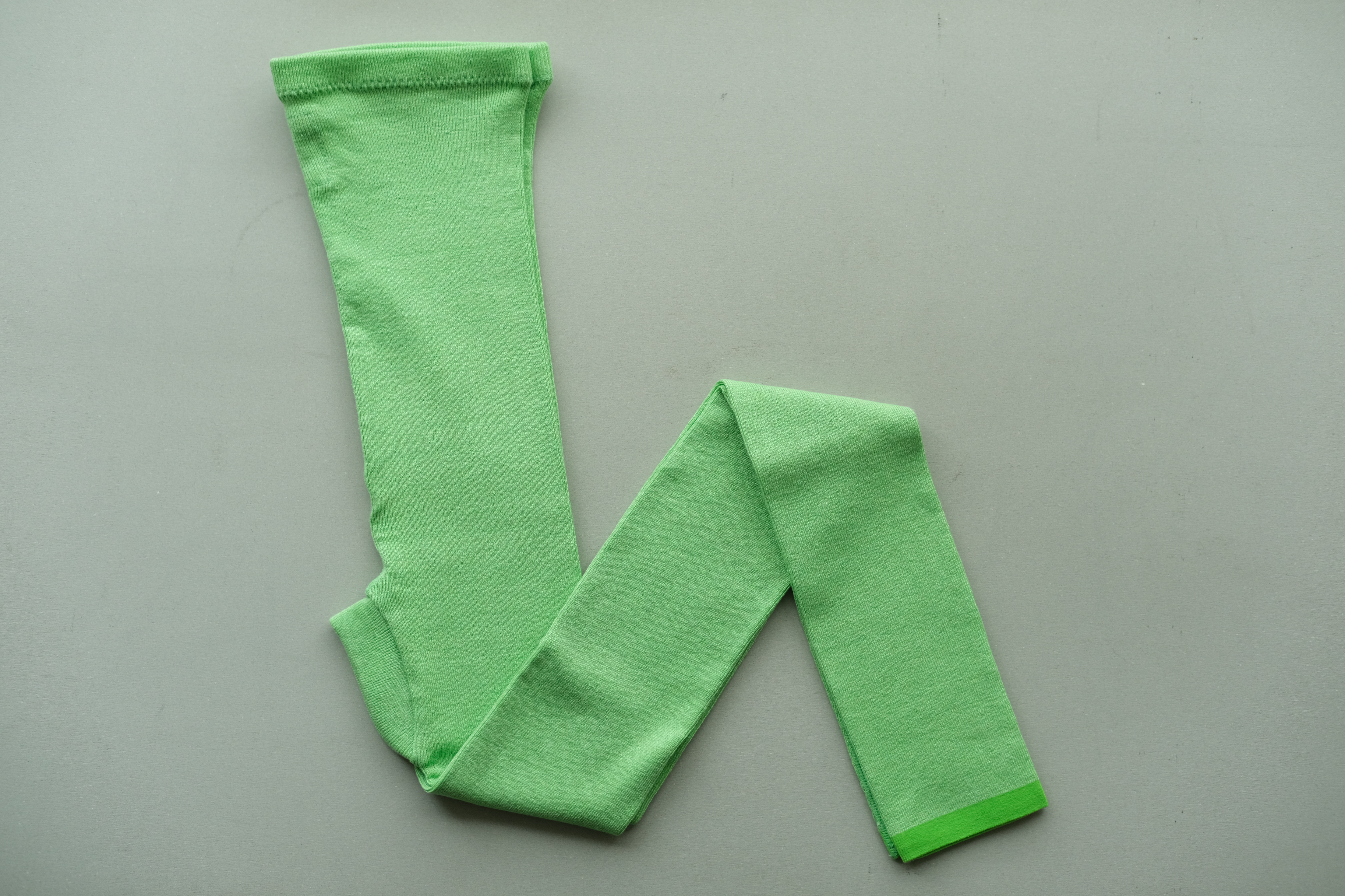 【new】リネンニットレギンス マチ付き（ライム）｜unisex 2 size