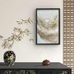 本物金箔♥金運UPモダン現代アート大型油彩画　海外画家　アジアン　クラスティーナ 本物金箔♥金運UPモダン現代アート大型油彩画 海外画家 アジアン