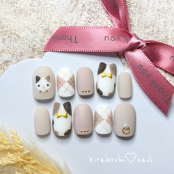 くまさん♡クリームソーダ・メロンソーダネイル【注文時サイズ