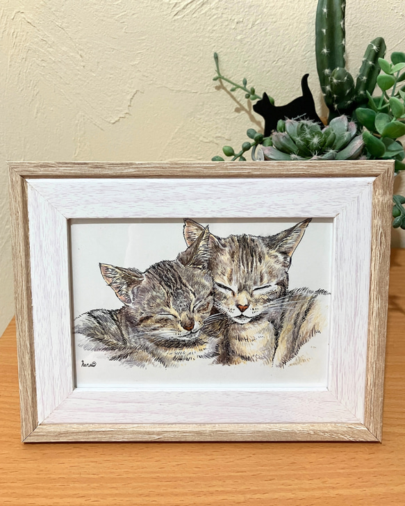 100%手描き 猫の油絵虎顔猫 リラックス 木製フレーム付き 100%手描き 猫の油彩画 虎顔猫 リラックス 木製フレーム付き 100