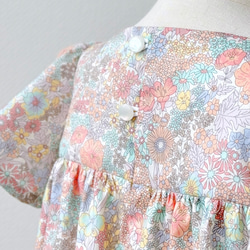 ソルベワンピース　リバティワンピース　リバティ子供服　リバティキッズワンピース　リバティキッズ服　リバティこども服 4枚目の画像