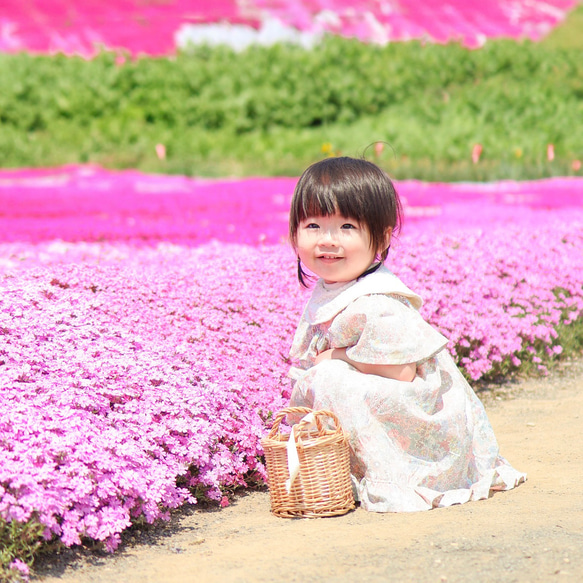 ソルベワンピース　リバティワンピース　リバティ子供服　リバティキッズワンピース　リバティキッズ服　リバティこども服 9枚目の画像