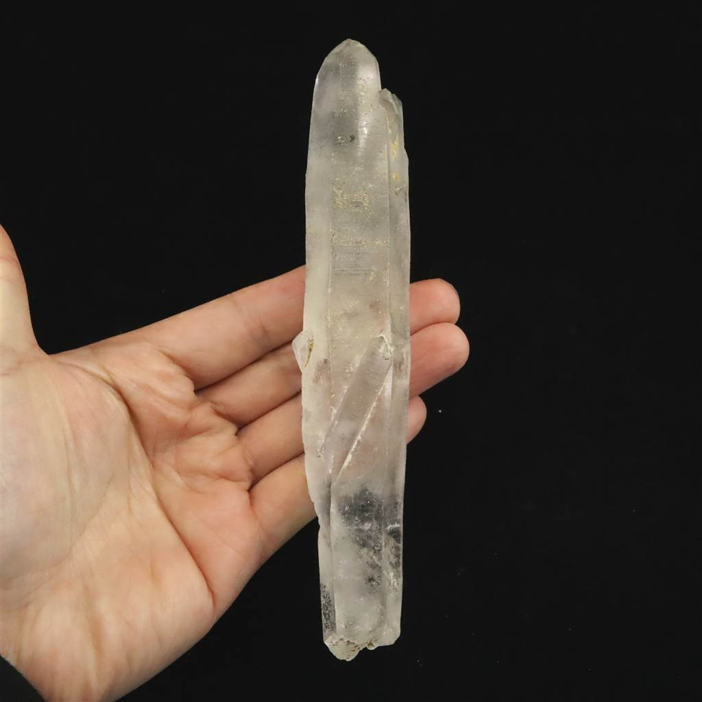 高千穂天岩戸水晶 AAA 162mm原石 貫入 レコードキーパー ディレクトリーカード付 142.0g #89287