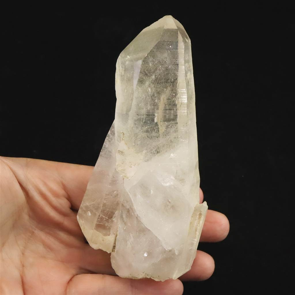 高千穂天岩戸水晶 AAA 126mm原石 貫入 レコードキーパー ディレクトリーカード付 247.5g #65574