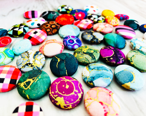 くるみボタン ランダム詰め合わせセット 10個入 (直径27mm) その他雑貨