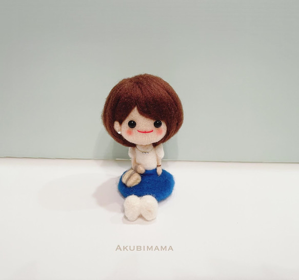 受注製作】おともにぴったりな持ち運べる羊毛フェルト人形