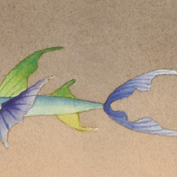 Lovefish(水彩画・ジグレー版画） 3枚目の画像