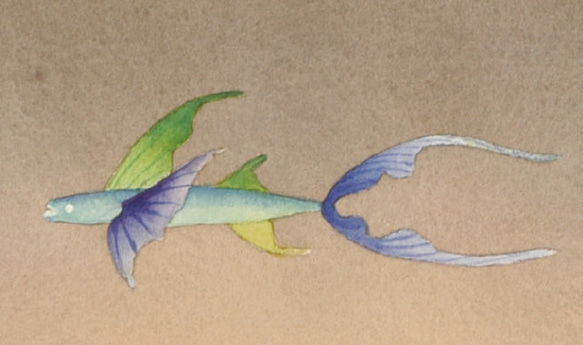 Lovefish(水彩画・ジグレー版画） 3枚目の画像