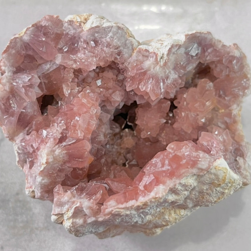 ハートの洞窟❦͙ ピンクアメジスト✨クラスターラフストーンジオード原石