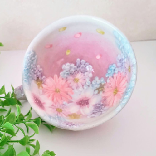 ゆずりは工房 コーヒーカップ&ソーサー(色彩花) 工房ゆずりは ティー