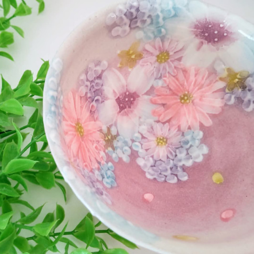 ゆずりは工房 コーヒーカップ&ソーサー(色彩花) 工房ゆずりは ティー