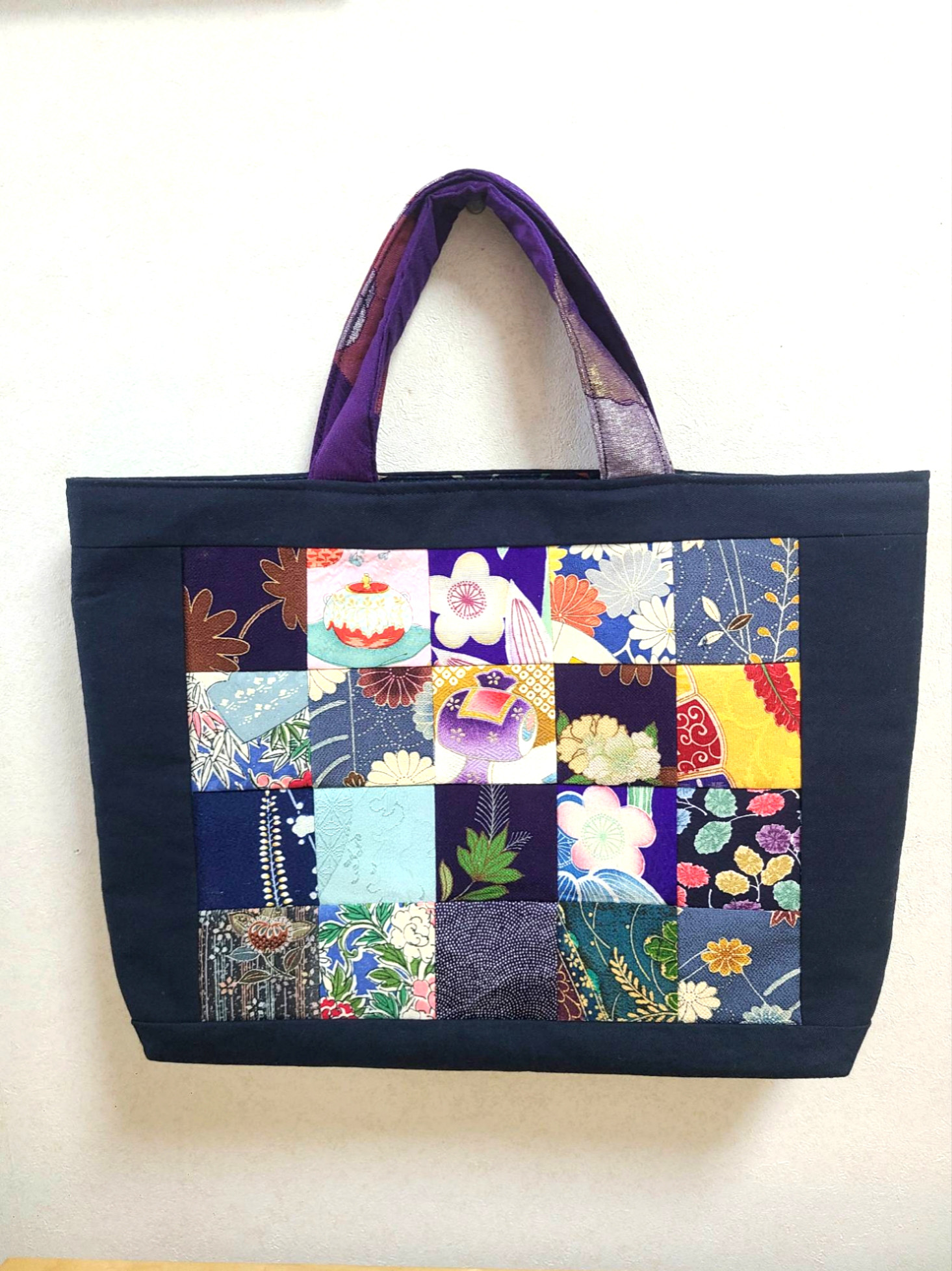 着物リメイク パッチワークトートバッグ