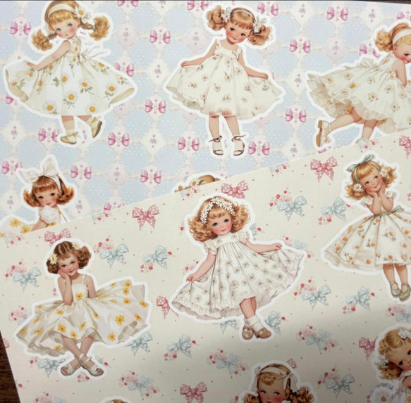 【DP63】デザインペーパー デイジーガールコラージュシート 2枚目の画像