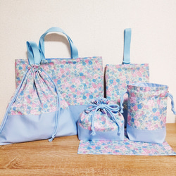 キュウリ花柄ハンドメイド　入園入学セット 入園セット 入学セット 6点セット 花柄 ハンドメイド その他入園
