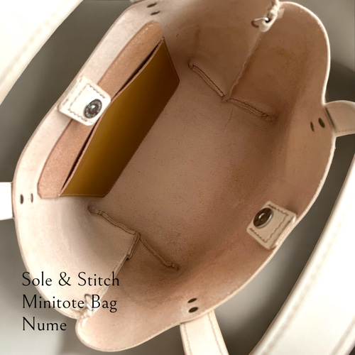 Sole & Stitch◆靴屋が作る革小物◆ミニトートバッグ／ヌメ革／ Sole&Stitch◇靴屋が作る革小物◇シンプルで可愛いミニトート
