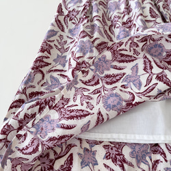 Cotton Batik 素材ロングスカート　* 銅板型押しタイプのロウケツ染め生地 *　 6枚目の画像