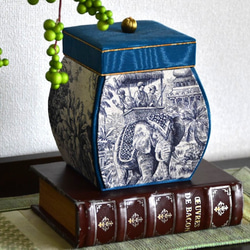 カルトナージュ ボックス、3作品 カルトナージュ】カレン族のファブリック使用 3段ジュエリーボックス