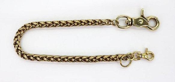 ソリッドブラスウォレットチェーン(トリプルチェーン) 2枚目の画像