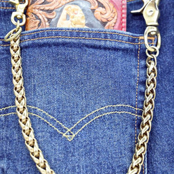 ソリッドブラスウォレットチェーン(トリプルチェーン) 1枚目の画像