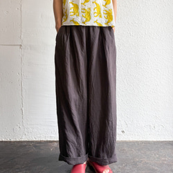 Ramie/Linen タックワイドパンツ 10枚目の画像