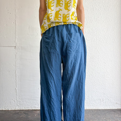 Ramie/Linen タックワイドパンツ 6枚目の画像