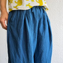 Ramie/Linen タックワイドパンツ 3枚目の画像