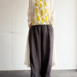 Ramie/Linen タックワイドパンツ 8枚目の画像