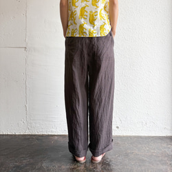 Ramie/Linen タックワイドパンツ 11枚目の画像