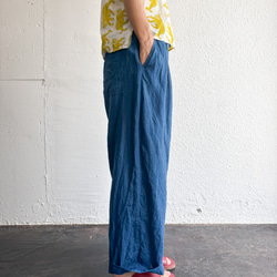 Ramie/Linen タックワイドパンツ 5枚目の画像