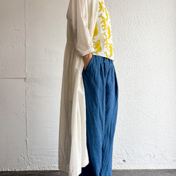 Ramie/Linen タックワイドパンツ 2枚目の画像