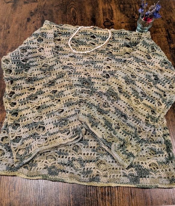 ＊透かし編みプルオーバーニット　サマーニット 1枚目の画像