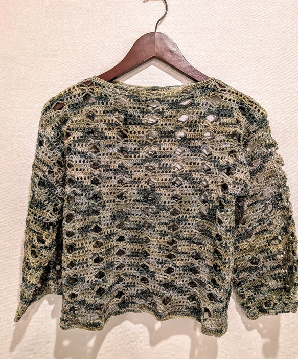 ＊透かし編みプルオーバーニット　サマーニット 5枚目の画像