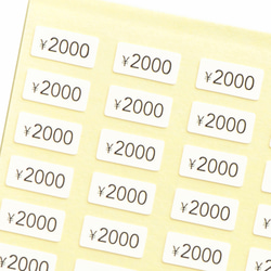 価格帯別　プライスシールセット（透明または白）500枚 5×10㎜ 【50円〜10000円】 500枚 値段 価格 3枚目の画像