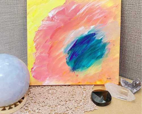 アクリル原画・キャンバスアート（おまけつき） タイトル：「光と影」 ／ 原画 アート 絵画 アクリル絵の具 キャンバス