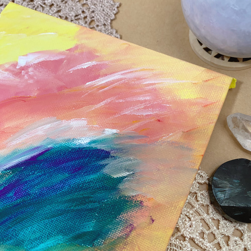 タイトル：「光と影」 ／ 原画 アート 絵画 アクリル絵の具 キャンバス