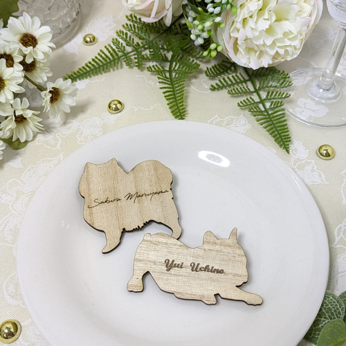 かわいいわんちゃん席札 結婚式 ウエディング 犬 動物 その他オーダー