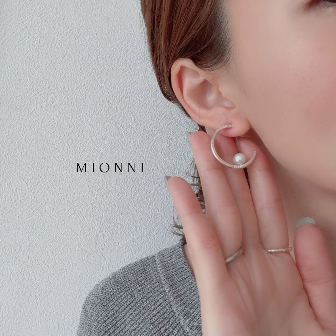 【送料無料】フープピアス　パールピアス